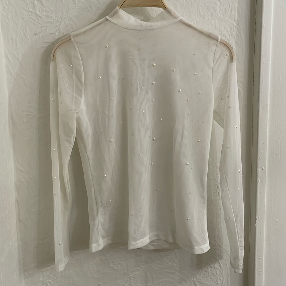 Especia Blouse Top Obsidiana in White Size Small